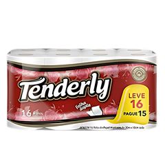 PAPEL HIGIÊNICO FOLHA DUPLA TENDERLY C/16RL 30MT (4X16) L16/P15