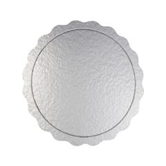 CAKE BOARD 24 CM C/10 PRATA