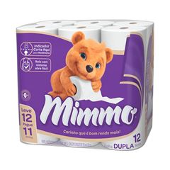 PAPEL HIGIÊNICO FOLHA DUPLA MIMMO C/12RL 30MT (6X12)