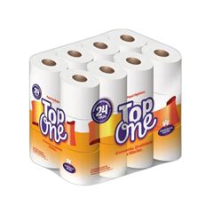 PAPEL HIGIÊNICO FOLHA DUPLA TOP ONE C/24RL 20MT (4X24) COMP