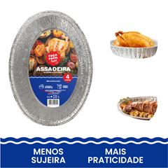 ASSADEIRA ALUMÍNIO OVAL 4000ML FAÇA FÁCIL FUN C/1
