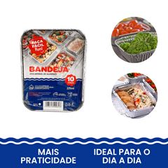 BANDEJA ALUMÍNIO 225ML C/10 FAÇA FÁCIL FUN