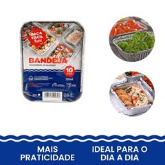 BANDEJA ALUMÍNIO 225ML C/10 FAÇA FÁCIL FUN