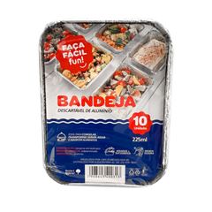 BANDEJA ALUMÍNIO 225ML C/10 FAÇA FÁCIL FUN