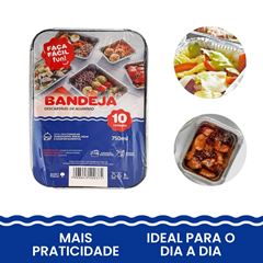 BANDEJA ALUMÍNIO 750ML C/10 FAÇA FÁCIL FUN