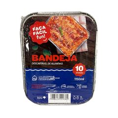 BANDEJA ALUMÍNIO 1150ML C/10 FAÇA FÁCIL FUN