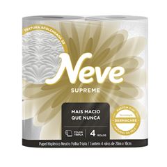 PAPEL HIGIÊNICO FOLHA TRIPLA NEVE C/4RL 20MT (16X4)