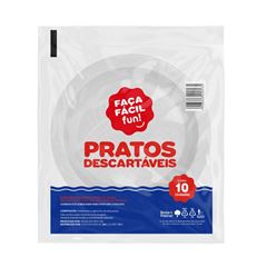 PRATO 15 FAÇA FÁCIL FUN BRANCO C/10