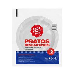 PRATO 21 FAÇA FÁCIL FUN BRANCO C/10