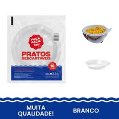 PRATO 21 FAÇA FÁCIL FUN FUNDO BRANCO C/10