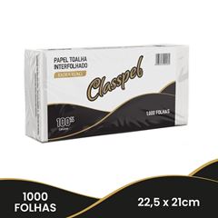 PAPEL TOALHA INTERFOLHADO 2 DOBRAS 2D 100% 22,5X21 FS C/1000 CLASSPEL PRO