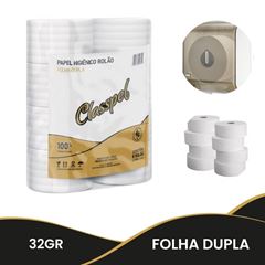 PAPEL HIGIÊNICO ROLÃO FOLHA DUPLA 8X250 100% CLASSPEL PRO