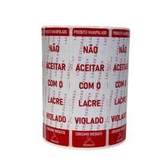 ETIQUETA LACRE 100MMX30MM C/ 1000 THERMOFLEXO