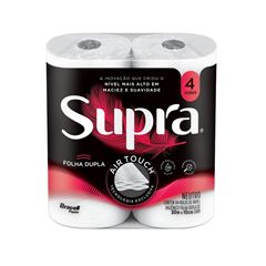 PAPEL HIGIÊNICO FOLHA DUPLA SUPRA C/4RL 30MT (16X4)