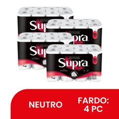 PAPEL HIGIÊNICO FOLHA DUPLA SUPRA C/16RL 30MT (4X16)