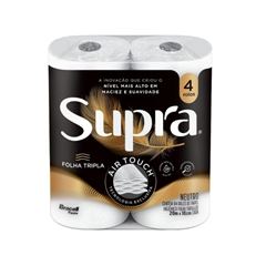 PAPEL HIGIÊNICO FOLHA TRIPLA SUPRA C/4RL 20MT (16X4)