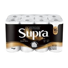 PAPEL HIGIÊNICO FOLHA TRIPLA SUPRA C/16RL 20MT (4X16)