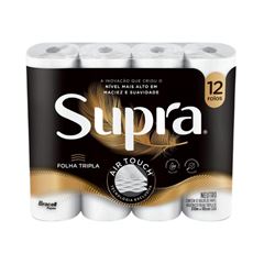 PAPEL HIGIÊNICO FOLHA TRIPLA SUPRA C/12RL 20MT (6X12)