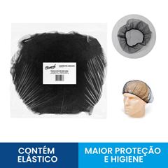 TOUCA NYLON SEM ABA C/100 PRETA CLASSPEL PRO