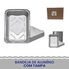 BANDEJA ALUMÍNIO 1000ML C/100 FAÇA FÁCIL PRO