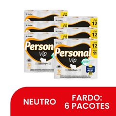 PAPEL HIGIÊNICO FOLHA DUPLA PERSONAL VIP C/12 20M (6X12)