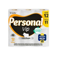 PAPEL HIGIÊNICO FOLHA DUPLA PERSONAL VIP C/12 20M (6X12)