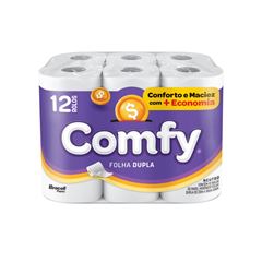PAPEL HIGIÊNICO FOLHA DUPLA COMFY C/12RL 20MT (6X12)