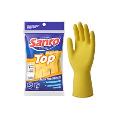 LUVA BORRACHA P SANRO TOP AMARELA