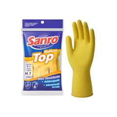 LUVA BORRACHA M SANRO TOP AMARELA