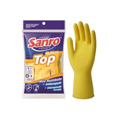LUVA BORRACHA G SANRO TOP AMARELA