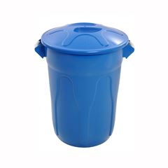 CESTO LIXO 100L JSN REDONDO C/TP CR100 PRETO