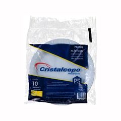 PRATO 26 CRISTAL BRANCO C/10