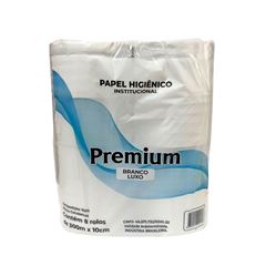 PAPEL HIGIÊNICO ROLÃO FOLHA SIMPLES BRANCO LX C/8RL PREMIUM #