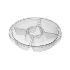 G 540 BANDEJA 4 DIVISÓRIAS REDONDA C/TP TRANSLÚCIDO C/1