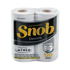 PAPEL TOALHA SNOB C/2 120 FOLHAS DECOR TND120